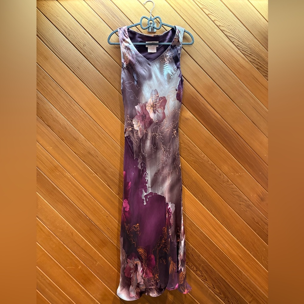 Lori Ann Montreal Purple Floral Maxi Dress